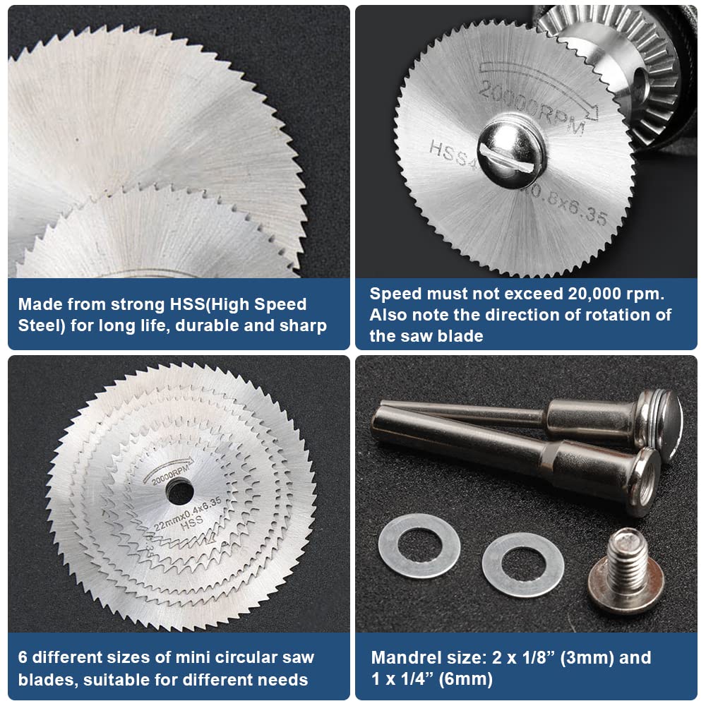 6Pcs HSS Drill Saw Blades for  - Cordless Rotary Tool Kit Accessories ulasan dan harga