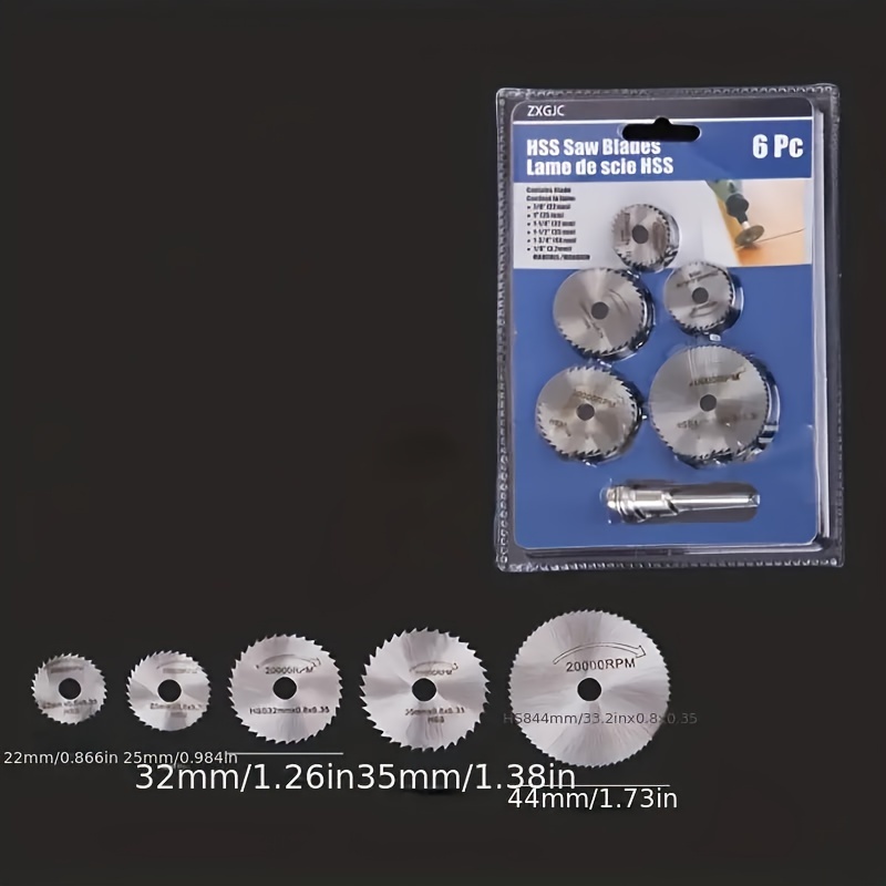 6Pcs Mini Circular Saw Blade,  - Cordless Rotary Tool Kit Accessories ulasan dan harga